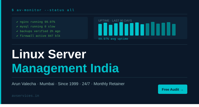 Linux Server Management India — Arun Valecha | AV Services
