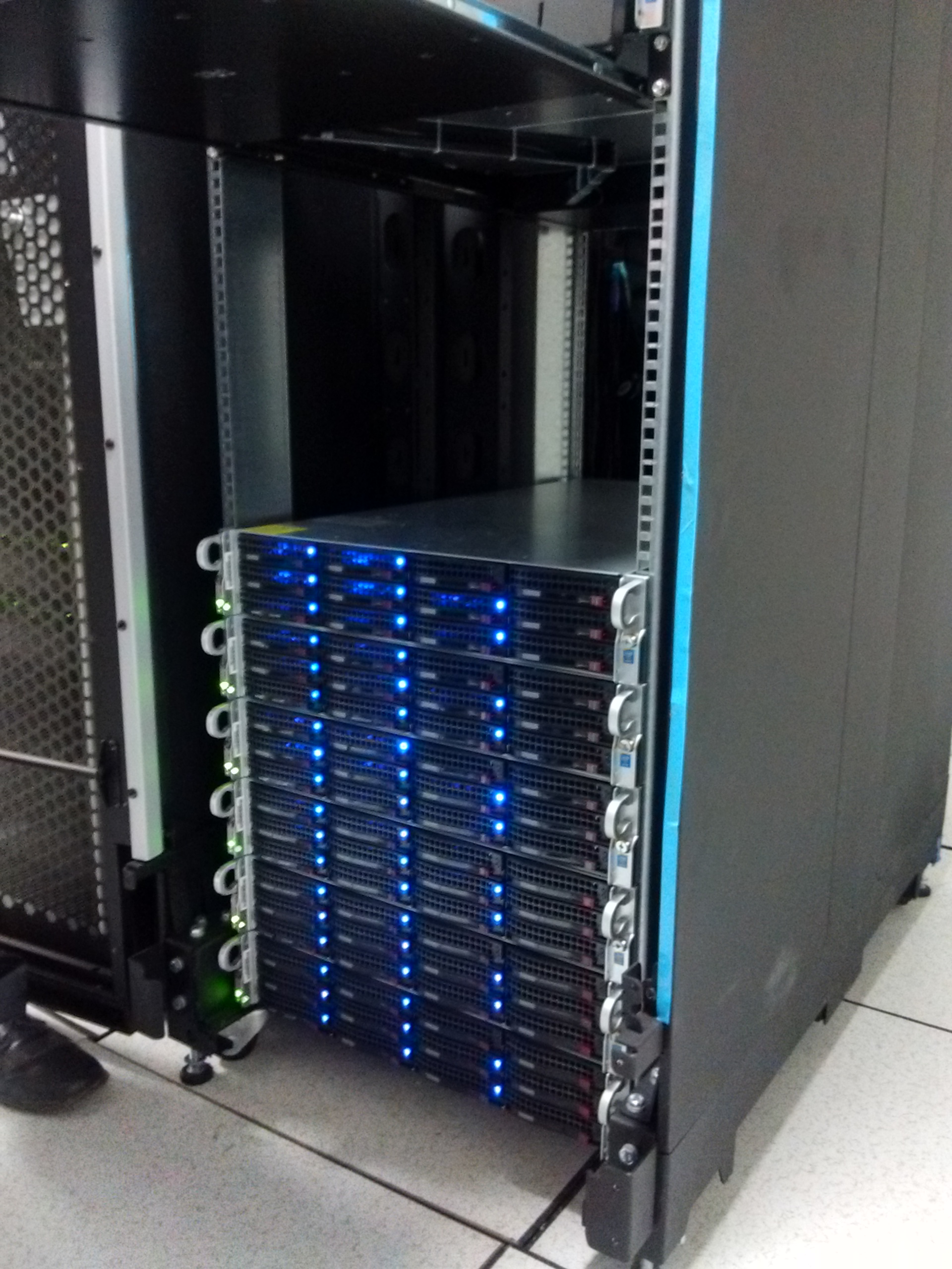 SGI Rackable C2112 server after repair, Chennai datacenter, February 2016